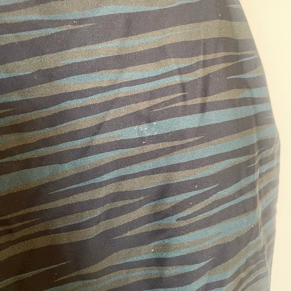 Kona Sol straight neck cinched back blue, green and black pattern one piece | L - Picture 5 of 10